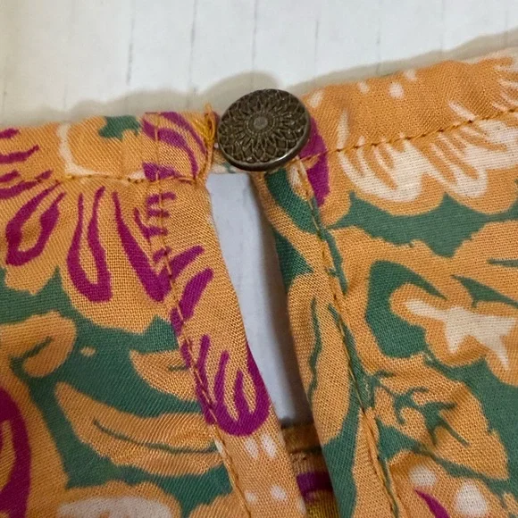 Anthropologie Akemi + Kin Yellow Floral Embroidered Top - Picture 5 of 11